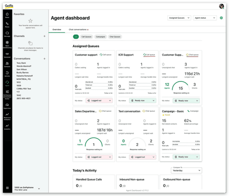 GoTo dashboard